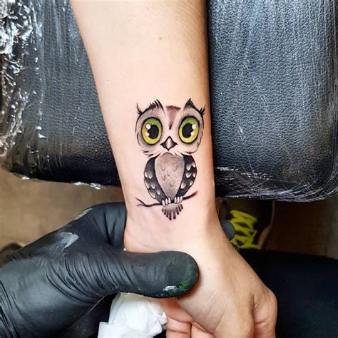 Small And Cute Owl Tattoo Baby Owl Tattoos Owl Tattoo Small Cute Owl