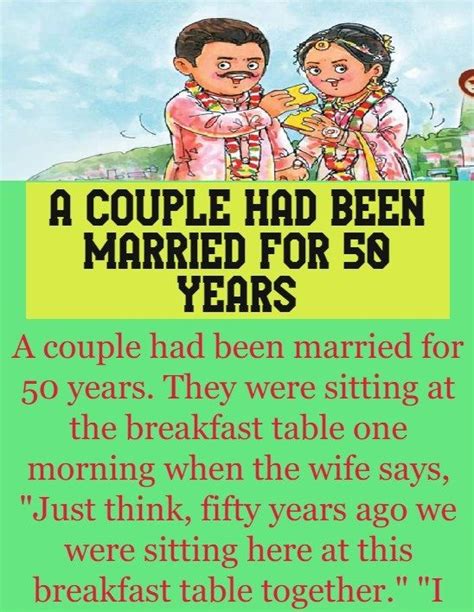 A Couple Had Been Married For 50 Years Funny Story Wife Jokes