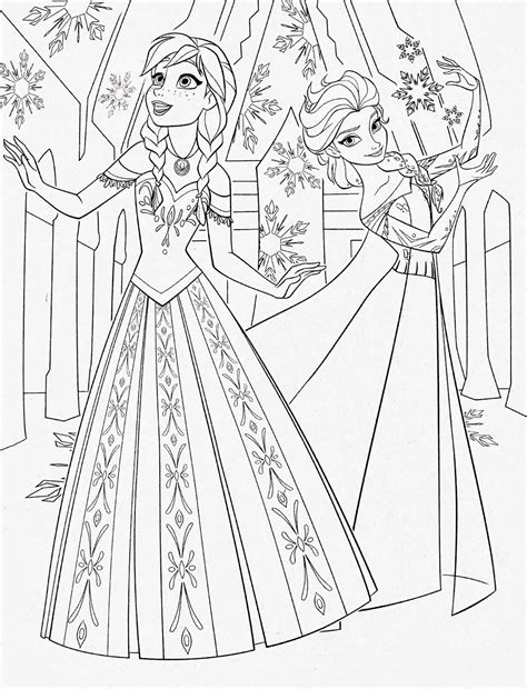 Disney Movie Princesses Frozen Printable Coloring Pages