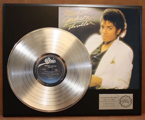 Platinum Record For 1982 Epic Release Thriller Michael Jackson