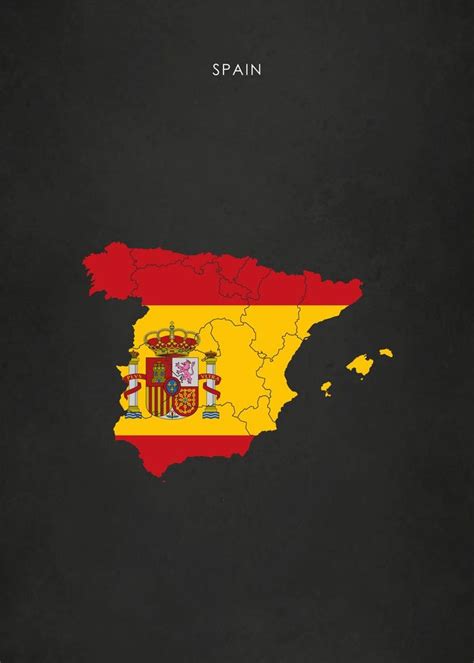 Spain Flag Map Map Of Spain Spain Flag Spain Country Country Maps