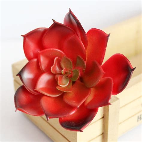 Mini Artificial Succulents Red Home Garden Artificial Cactus Plants