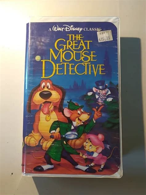 Walt Disney Classic The Great Mouse Detective Vhs 1992 Black Diamond