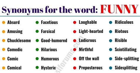 Funny Synonym Synonyms For Funny In This Lesson You Will Learn A