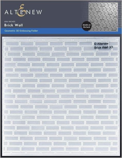 Altenew 3d Embossing Folder Brick Wall Paper Craft Projects Paper