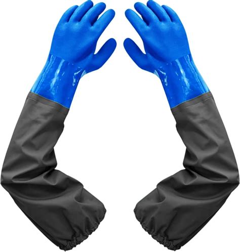 Haiou Pvc Chemical Resistant Gloves Long Rubber Gloves Long