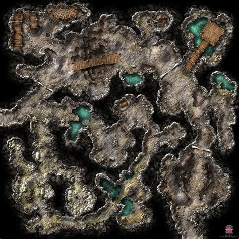 Deep L B Of Goblins And Spiders NoGrid VTT By Zatnikotel On DeviantArt Dungeon Maps