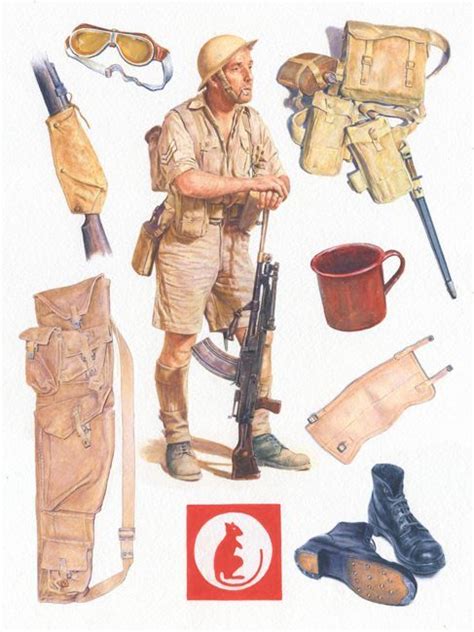 Desert Rat 1940 43 A British Bren Gunner Of The 8th Army Wearing