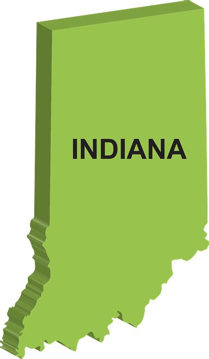 Indiana County Map Vector Outline Green Background Ma