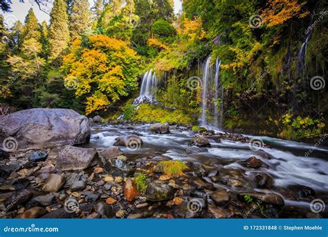 Mossbrae Falls In Northern California Stock Photo Image Of Boulders