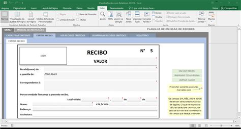 Planilha Recibo Completa Relat Rio E Logo Acx Acx