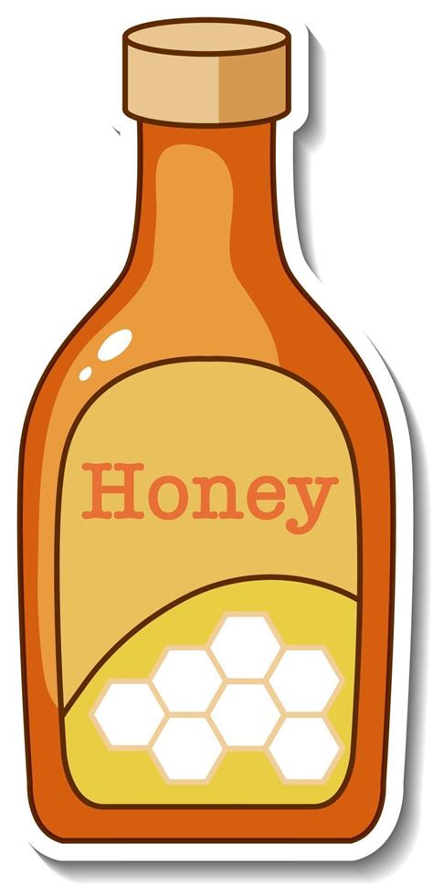 A Sticker Template With Honey Bottle Isolated 2722983 Vector Art At