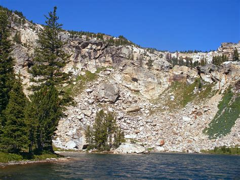 Cliffs Beside Holly Lake Paintbrush Canyon Trail Grand Teton National