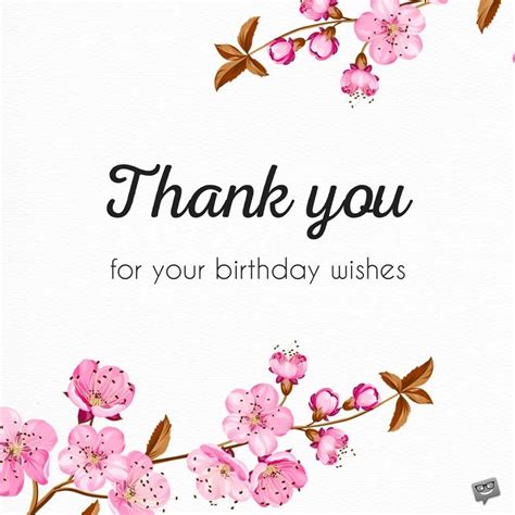 Thank You For Your Birthday Wishes Birthday Cards