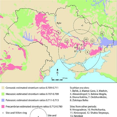 Map Of Geologic Substrates In Ukraine And Estimation Of The Extent Of