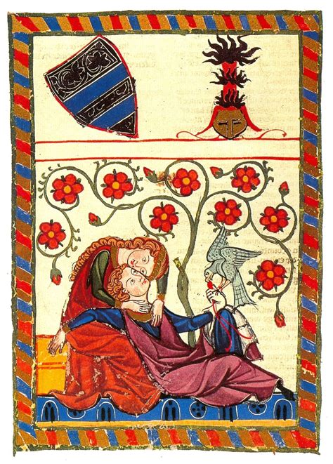 Lovers From Codex Manesse Courtly Love Medieval Artwork Medieval Art