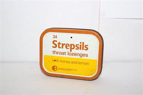 Vintage Strepsils Throat Lozenges Pastilles Tin Etsy