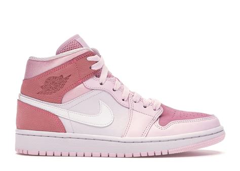 Jordan 1 Mid Digital Pink W In 2021 Jordan Shoes Girls Pink