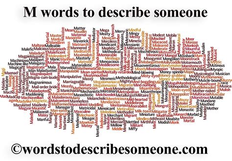 m words to describe someone