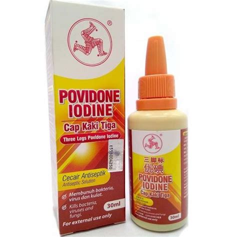 Three Legs Povidone Iodine 30ml Or 60ml Shopee Malaysia