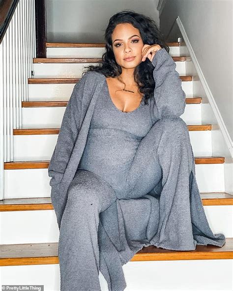 christina milian calls herself a pretty mama as she poses in maternity wear daily mail online