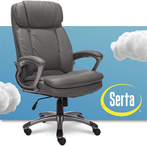 Serta Faux Big And Tall Executive Office Chair High Back All Day Comfort