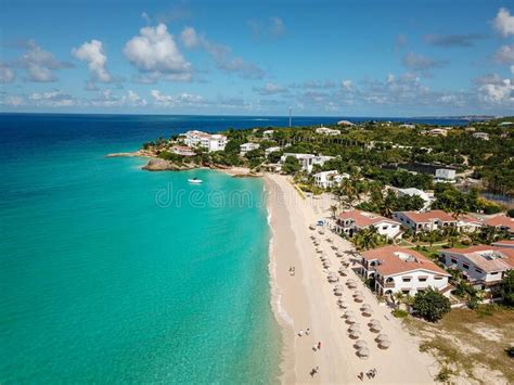 Anguilla, Caribbean Beach Landscape, Drone Shot Stock Photo - Image of ...