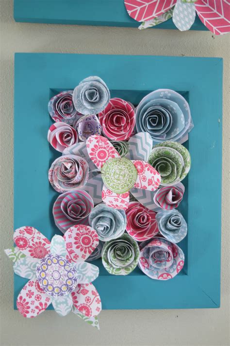 How To Make Wall Art Using Paper Flowers Our House Now A Home
