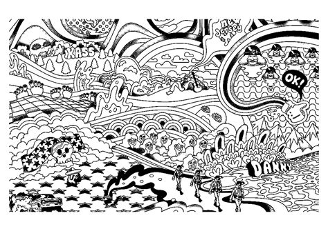 Free alice in wonderland coloring pages for kids to increase concentration power of your kids through coloring the out sketch images and cartoons. Alice In Wonderland Stoner Trippy Coloring Pages - Dejanato
