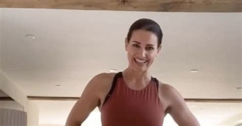 Sky Sports Kirsty Gallacher 44 Shows Off Washboard Abs In Skimpy