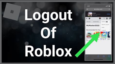 How To Sign Out Logout Of Roblox Youtube