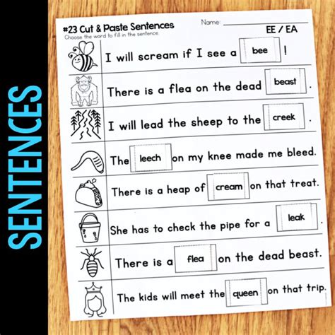 Long Vowel Team Worksheets No Prep Phonics Long Vowel Word Work With