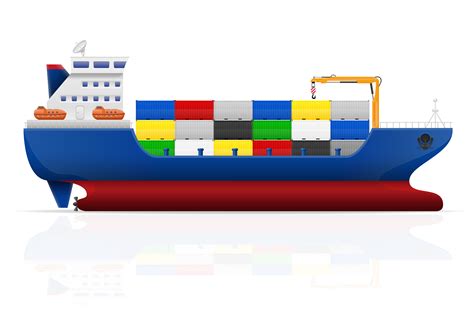 Nautical Cargo Ship Vector Illustration 515427 Vector Art At Vecteezy
