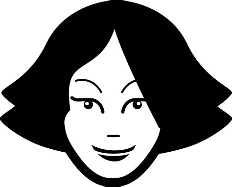 Woman Face Clipart Black And White