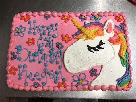 Need a quick and easy kids birthday cake idea? Unicorn Sheet cake | Animal cakes, Sheet cake, Cake