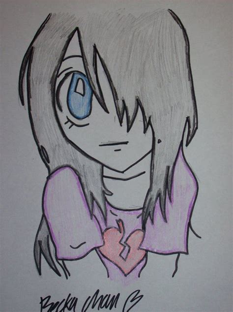 Cute Emo Girl Colouring Pages Easy Drawings Cute Emo Girls Drawings