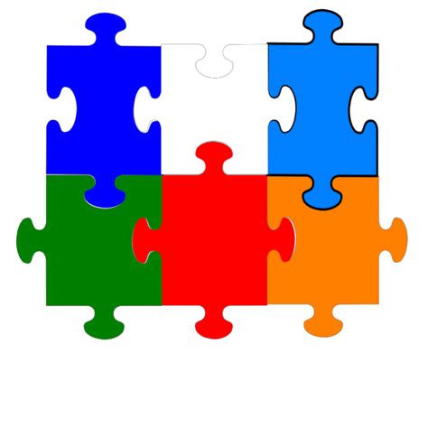 Jigsaw Puzzle 6 Pieces PNG, SVG Clip art for Web - Download Clip Art ...