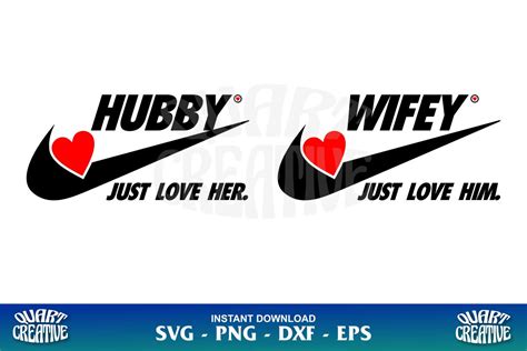 hubby wifey nike logo svg digital file just love it svg mx