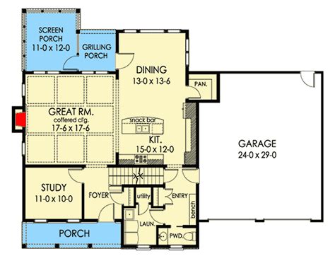 Colonial Farmhouse Plan With Open Concept Main Floor 790038glv