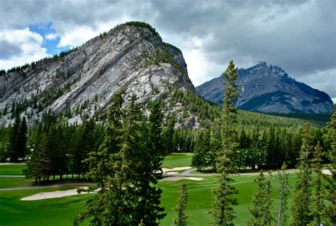 Tunnel Mountain Overlooking Banff Springs Golf Course Golf Courses