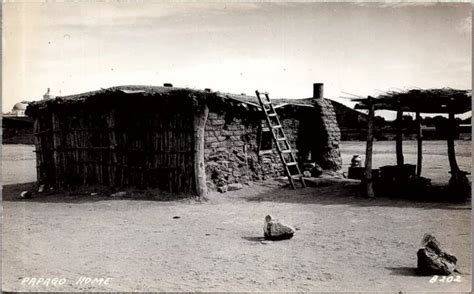1930s Papago Native American Indian Adobe Home Real Photo Rppc Postcard 36 199 1160 Picclick