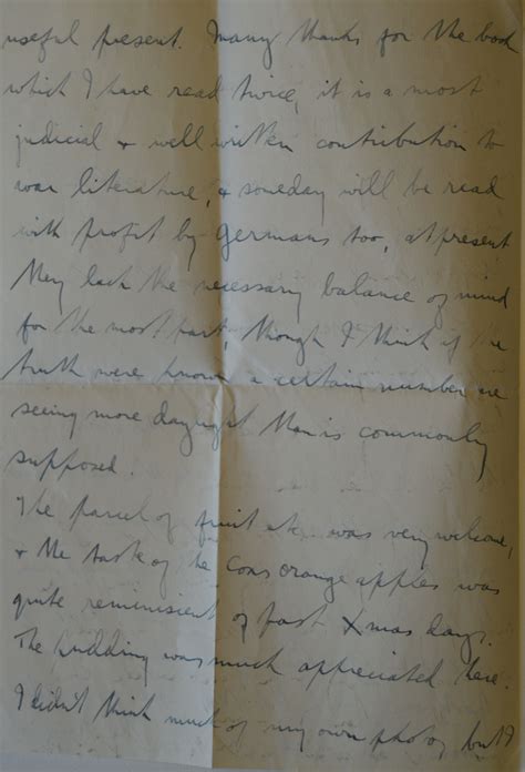 January 2nd 1916 Letter From Arthur Sladden To His Father Julius