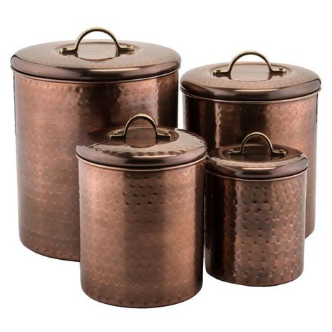 Canisters Sets For The Kitchen Western Country Counter Copper Flour