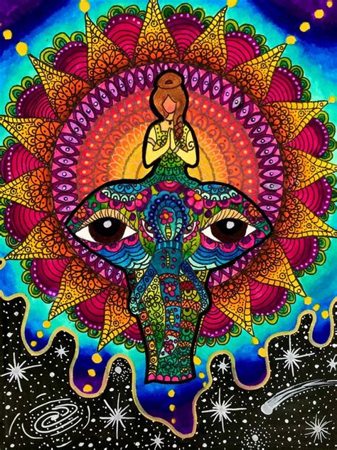 Art Print Of Psychedelic Spiritual Visionary Surreal Trippy