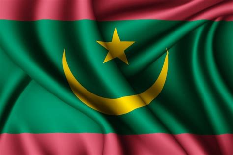 Drapeau De La Mauritanie Photo Premium