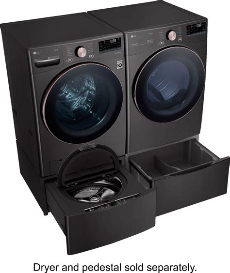 Lg 4 5 Cu Ft High Efficiency Stackable Smart Front Load Washer With Steam And Built In