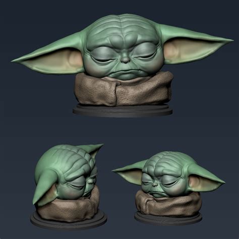 Yoda Baby Sleep Free 3d Model 3d Printable Cgtrader