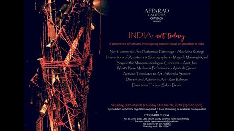 Apparao Gallery India Art Today A Conference Of Lectures Current
