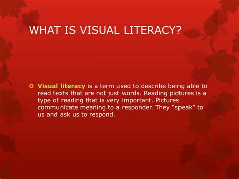 Ppt Visual Literacy Powerpoint Presentation Free Download Id2578192