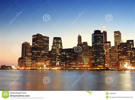 Manhattan Skyline In New York City Stock Image Image Of